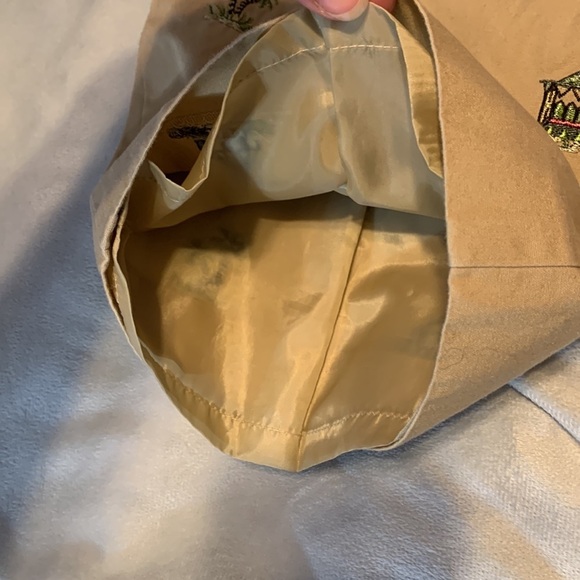 Vintage Talbots petites embroidered novelty tiki khaki wide leg capri? pant 10 - Picture 8 of 11